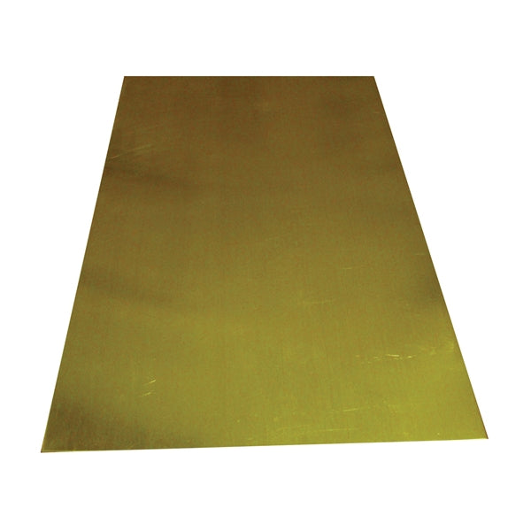 K &amp; S 251 Decorative Metal Sheet, 30 ga Thick Material, 4 in W, 10 in L, Brass