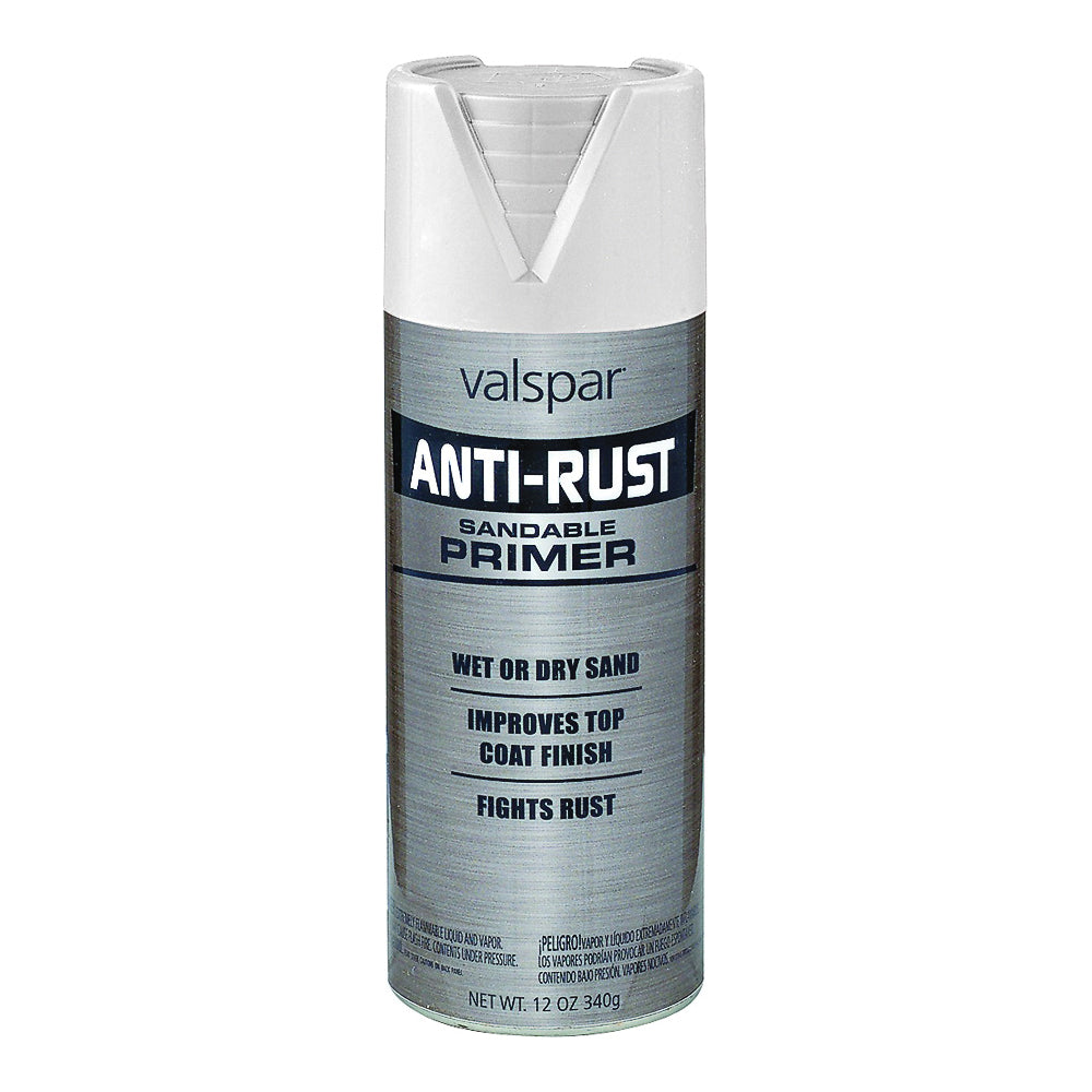 Valspar 465.0068227.076 Anti-Rust Primer, White, 12 oz