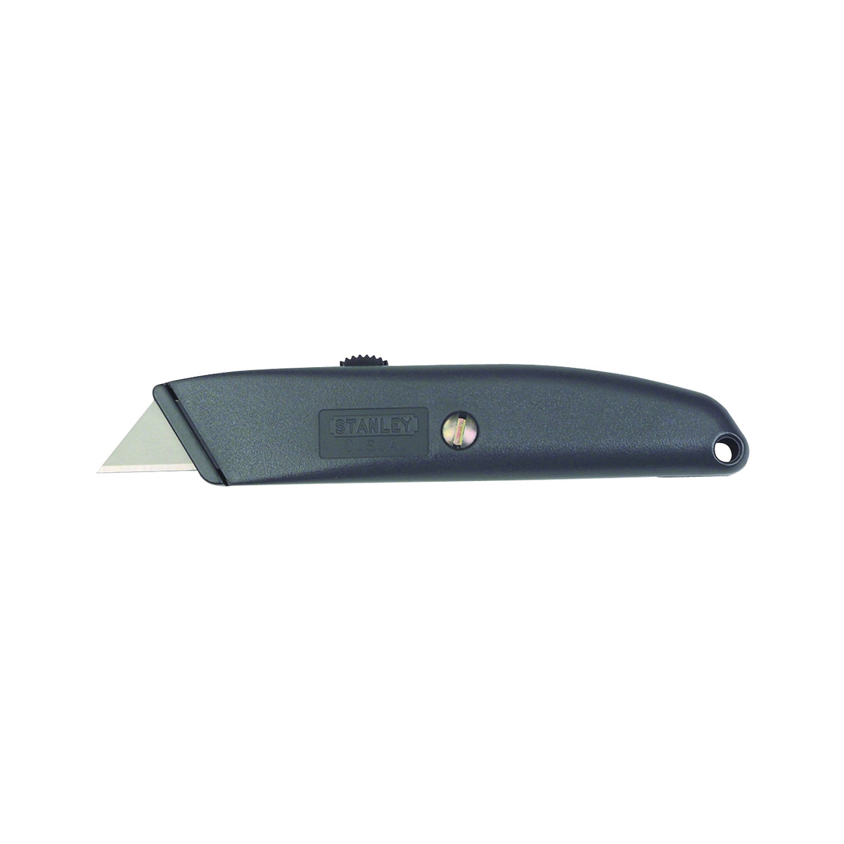STANLEY 10-175 Utility Knife, 2-7/16 in L Blade, 3 in W Blade, HCS Blade, Straight Handle, Gray Handle