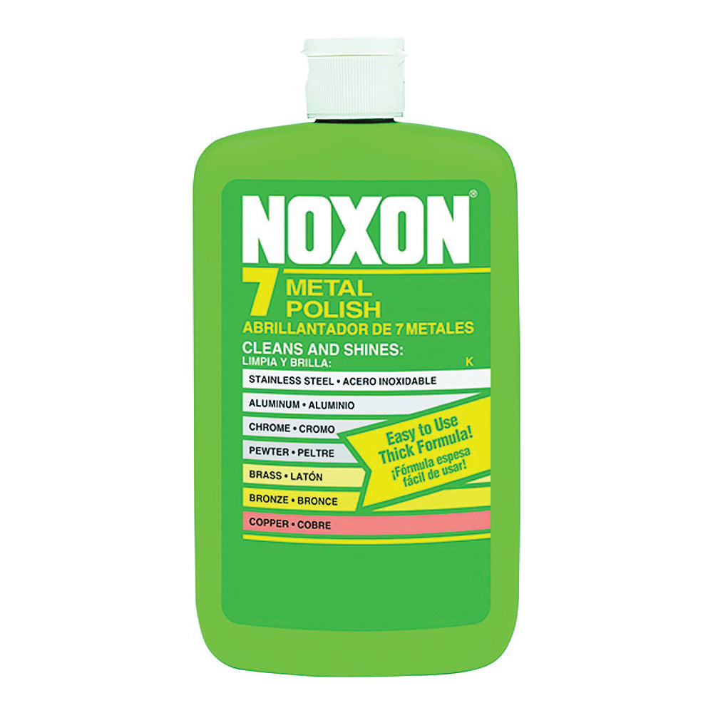 Noxon 6233800117 Metal Polish, 12 oz Bottle, Liquid, Ammonia, Off-White/Tan