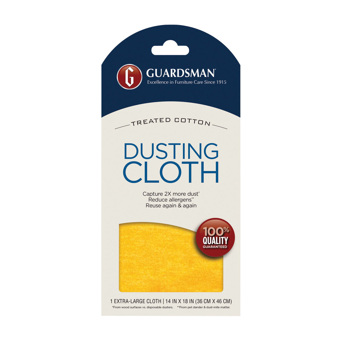 GUARDSMAN 462100 Dusting Cloth, 18 in L, 14 in W, Cotton