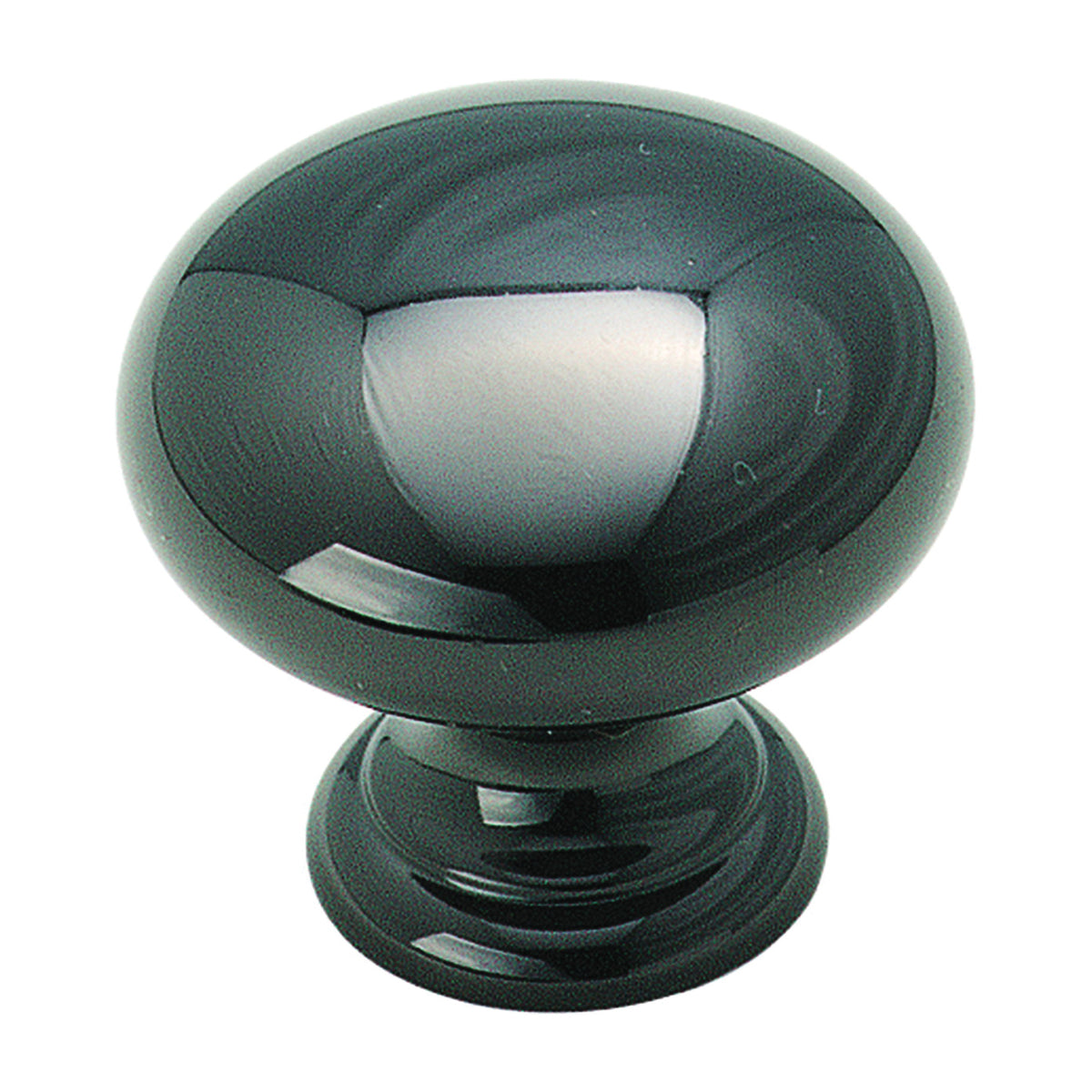 Amerock BP1950BNB Cabinet Knob, 1-1/8 in Projection, Brass, Black Nickel