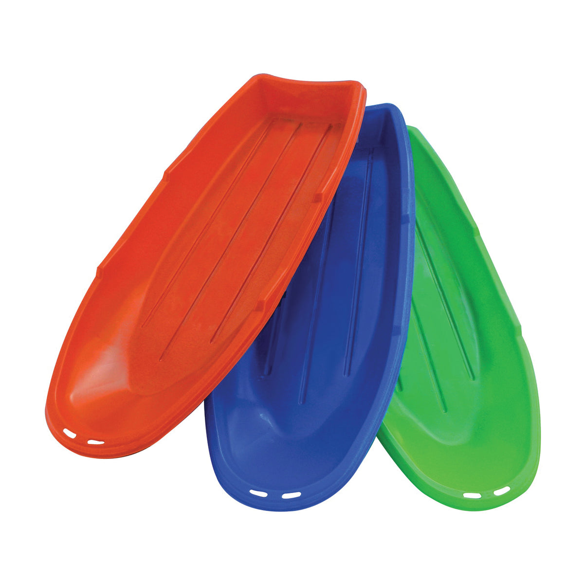 PARICON 648 Winter Lightning Toboggan, Flexible, 4-Years Old and Up Capacity, Plastic, Blue/Lime Green/Orange