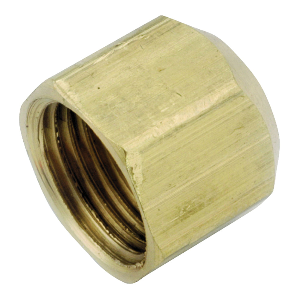Anderson Metals 754040-10 Tube Cap, 5/8 in, Flare, Brass