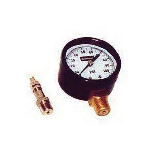 Simmons 1306 Pressure Gauge, 1/4 in Connection, MPT, 2 in Dial, Steel Gauge Case, 0 to 200 lb, Lower Connection