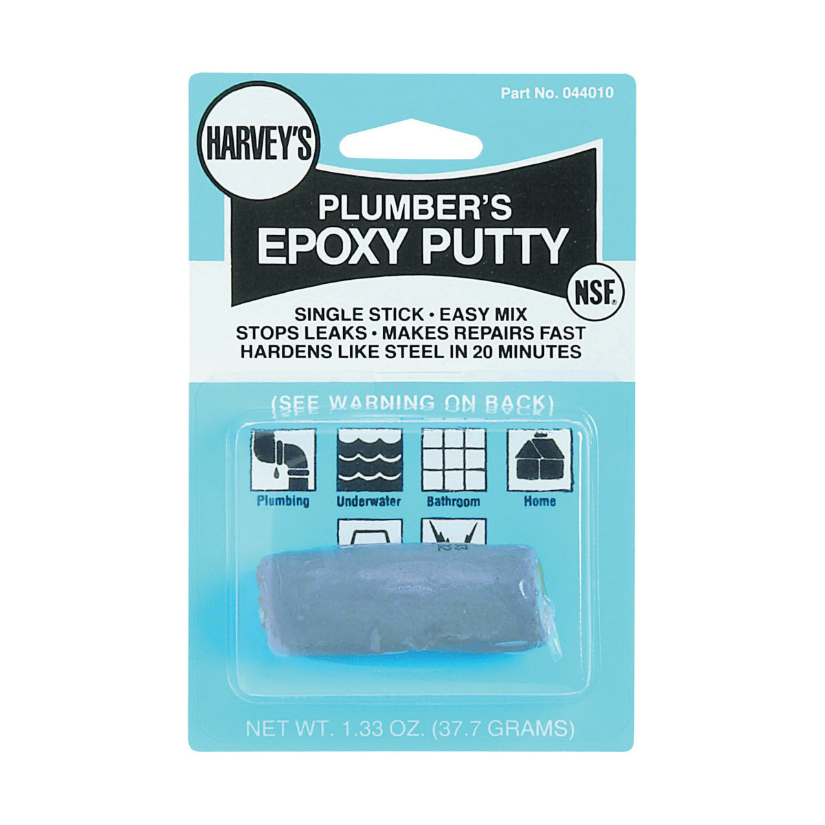 Harvey 044010 Epoxy Putty, Solid, Beige/Gray, 1.33 oz Stick