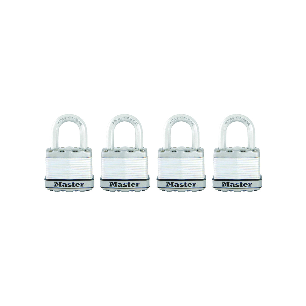 Master Lock Magnum Series M1XQ Padlock, Keyed Alike Key, 5/16 in Dia Shackle, 1 in H Shackle, Stainless Steel Body, Zinc