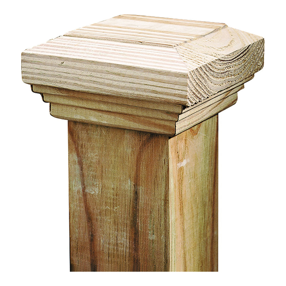 UFP 106086 Post Cap, 4 in L, 4 in W, Wood