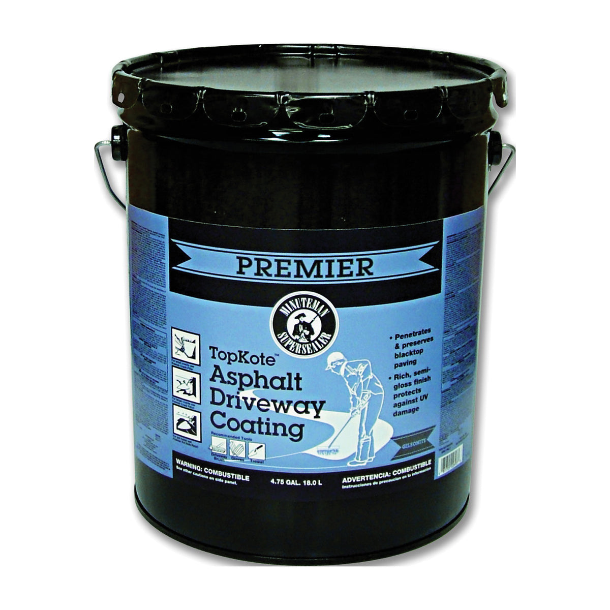Henry PR690070 Asphalt Coating, Liquid, Black, 4.75 gal Pail