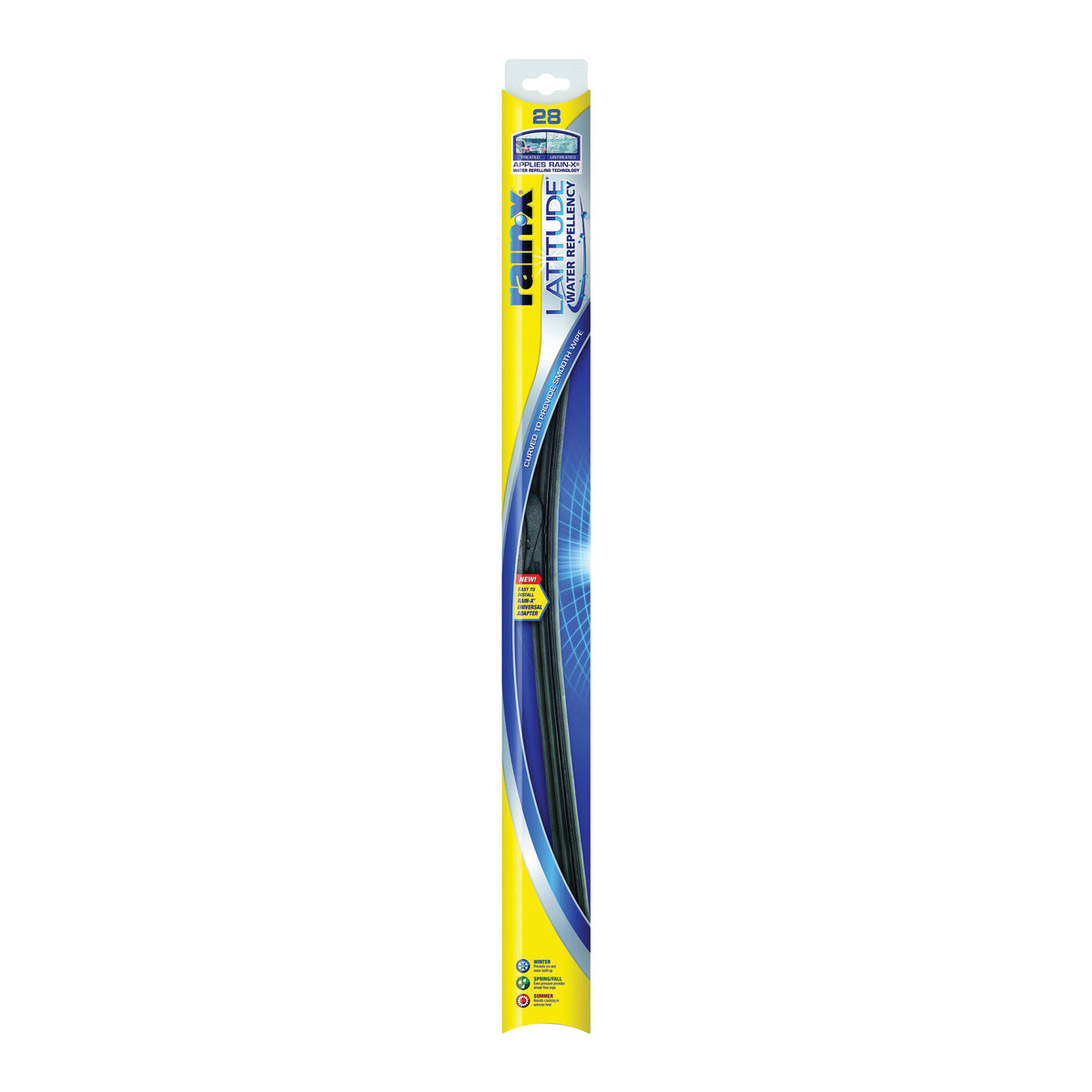 Rain-X Latitude 5079282-2/5079282 Winter Wiper Blade, 28 in, Curved Blade, Rubber