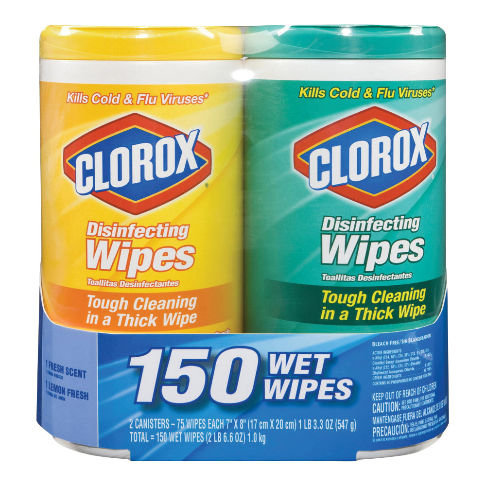 Clorox 01599 Disinfecting Wipes Can, Citrus, White
