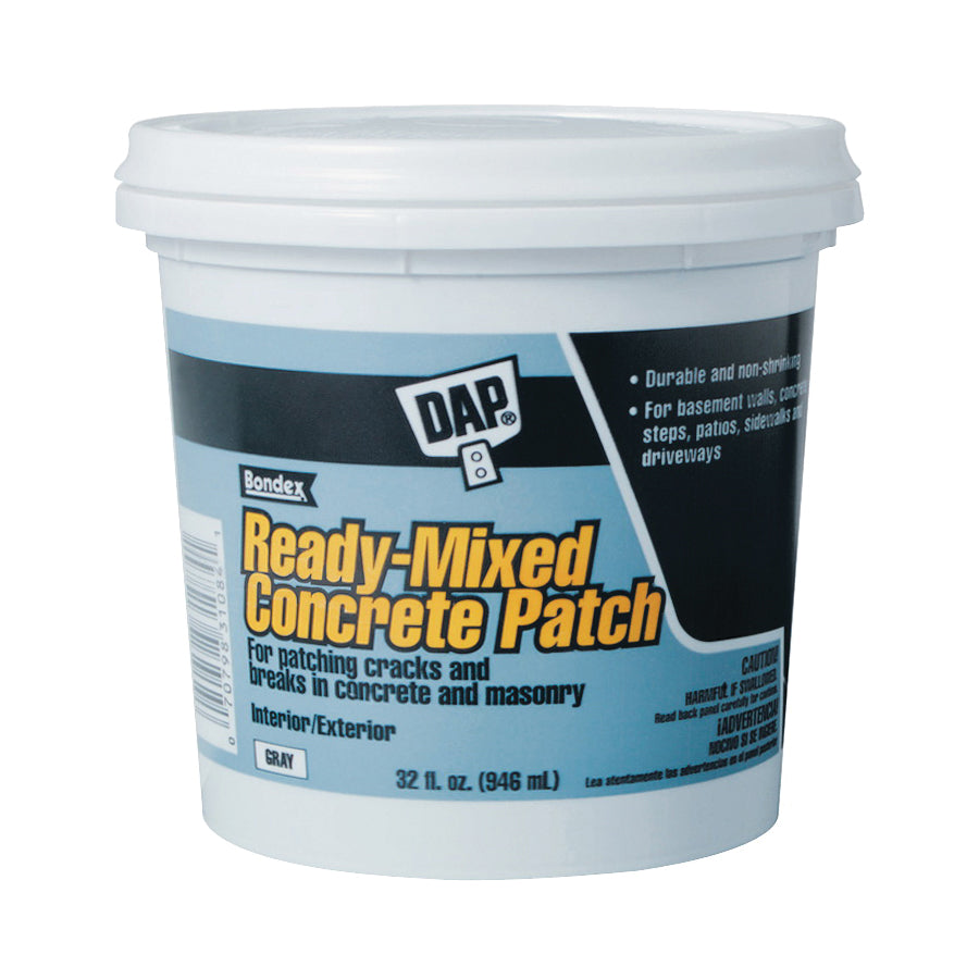 DAP Bondex 31084 Concrete Patch, Gray, 1 qt Pail