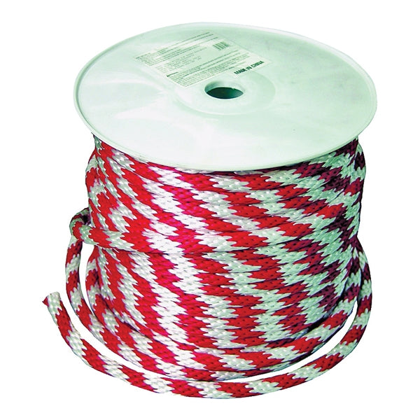 Wellington 46411 Derby Rope, 5/8 in Dia, 200 ft L, 450 lb Working Load, Polypropylene, Red/White