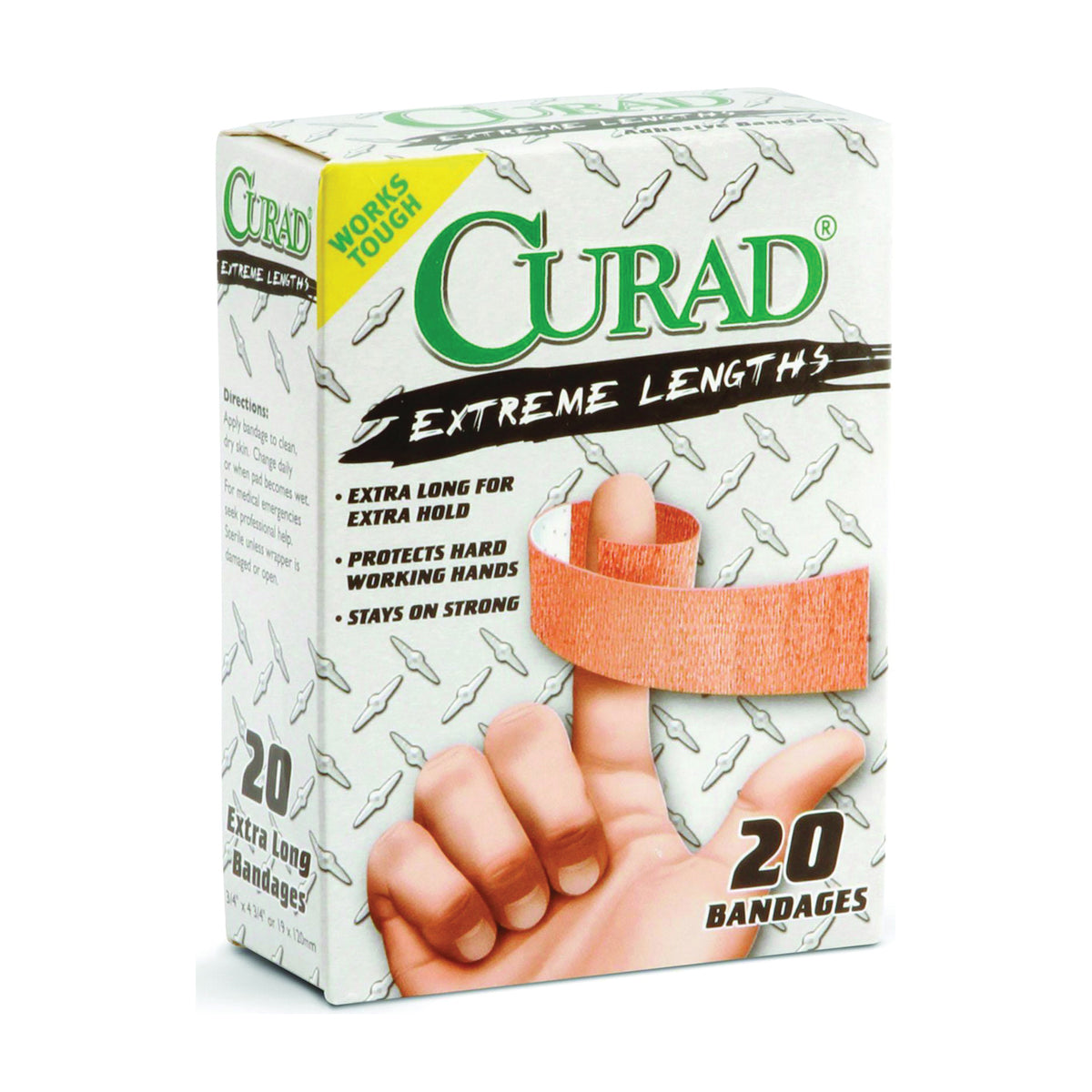 CURAD CUR01101 Adhesive Bandage, 3/4 in W, 4-3/4 in L, Fabric Bandage