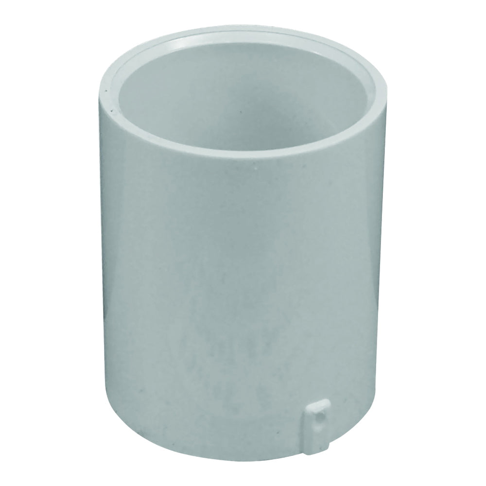 GENOVA 300 Series E30110 Extended Pipe Coupling, 1 in, Slip Joint, White, SCH 40 Schedule, 450 psi Pressure