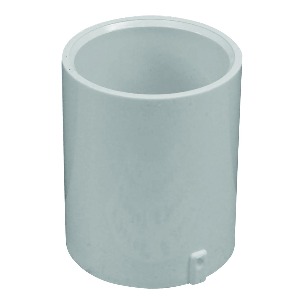 GENOVA 300 Series E30115 Extended Pipe Coupling, 1-1/2 in, Slip Joint, White, SCH 40 Schedule, 330 psi Pressure