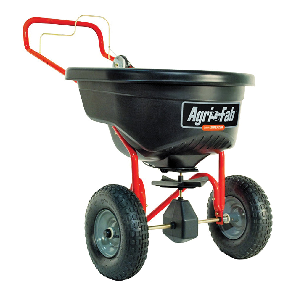 AGRI-FAB 45-0462 Broadcast Spreader, 25,000 sq-ft Coverage Area, 12 ft W Spread, 130 lb Capacity, Poly Hopper