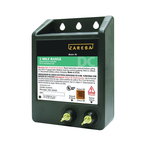 Zareba EDC5M-Z/B5 Solid State Charger, 0.25 J Output Energy