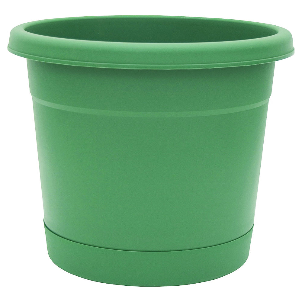 Southern Patio RR1212FE Rolled Rim Planter, 13.63 in W, 13.63 in D, Round, Plastic, Fern