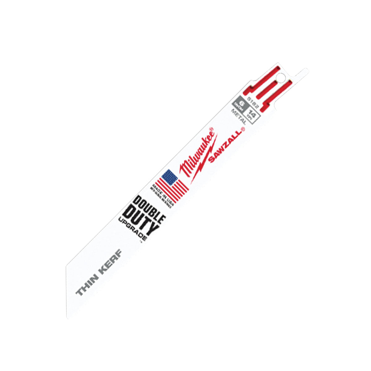 Milwaukee 48-00-5182 Reciprocating Saw Blade, 3/4 in W, 6 in L, 14 TPI