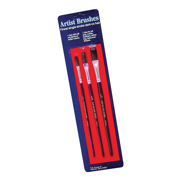 WOOSTER F5113 Artist Paint Brush Set, Plastic Handle, 7-3/4 in OAL