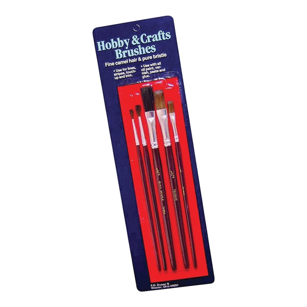 WOOSTER F5105 Artist Paint Brush Set, Plastic Handle, 7-7/8 in OAL