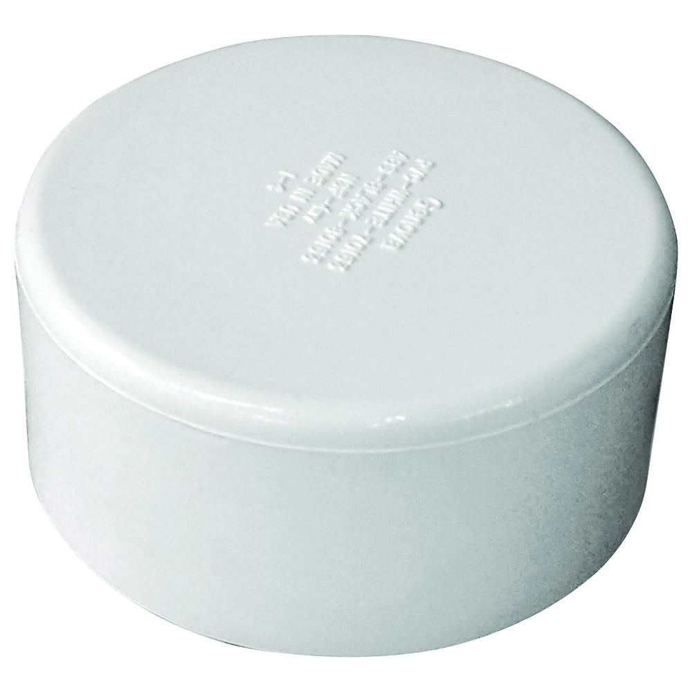 GENOVA 70153 Pipe Cap, 3 in, Hub, PVC, SCH 40 Schedule