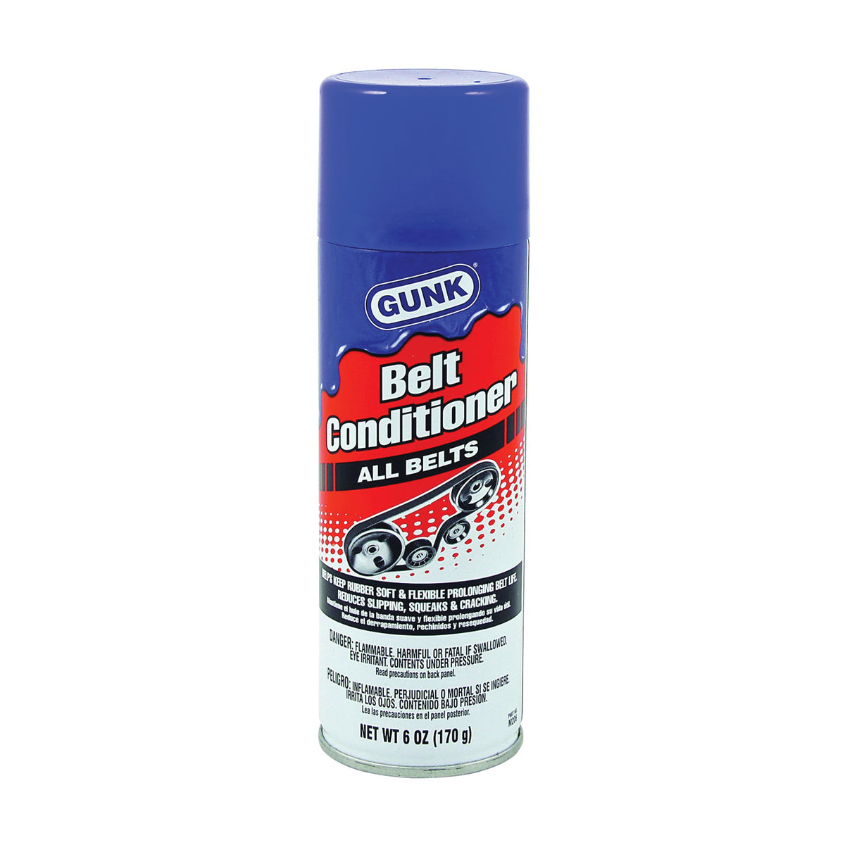 GUNK M206 Belt Conditioner, 6 oz Aerosol Can, Liquid