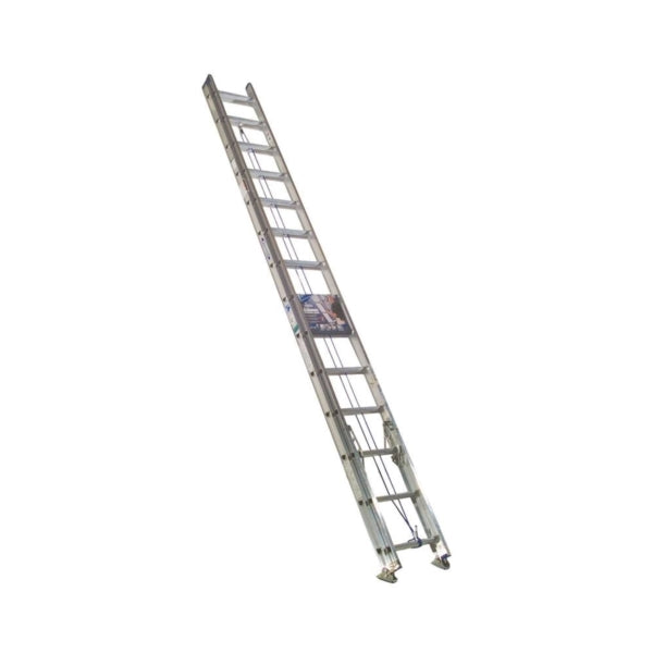 WERNER D1328-2 Extension Ladder, 27 ft H Reach, 250 lb, Aluminum