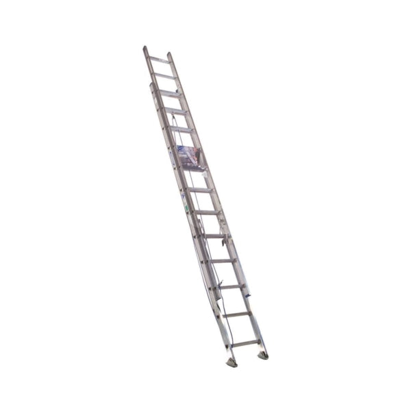 WERNER D1324-2 Extension Ladder, 23 ft H Reach, 250 lb, Aluminum