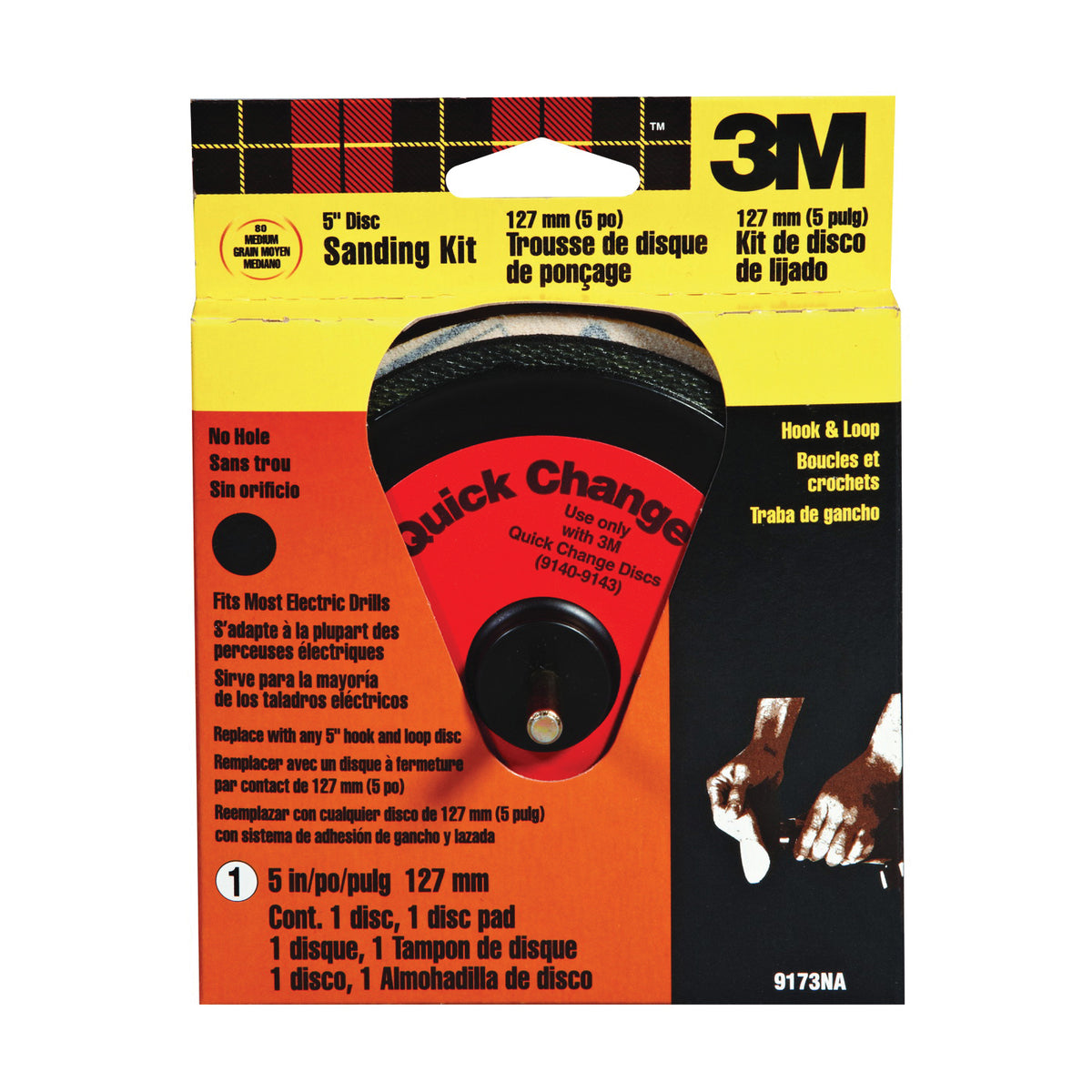 3M 9173DC Sanding Disc Kit, 5 in Dia