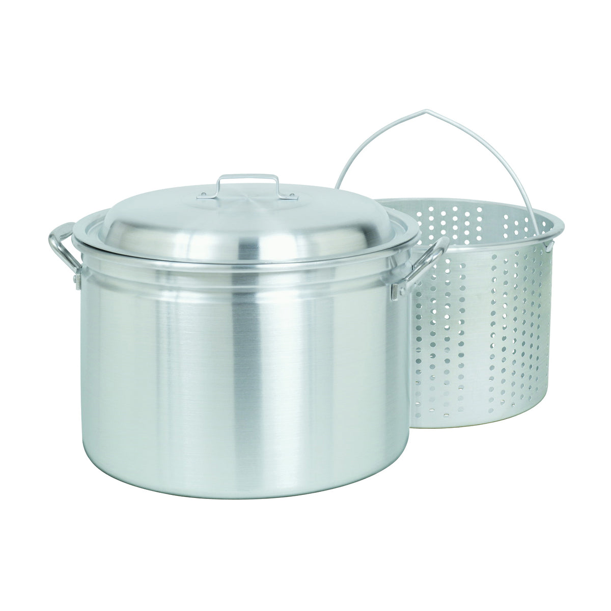 Bayou Classic 4024 Stock Pot with Basket, 24 qt Capacity, Aluminum