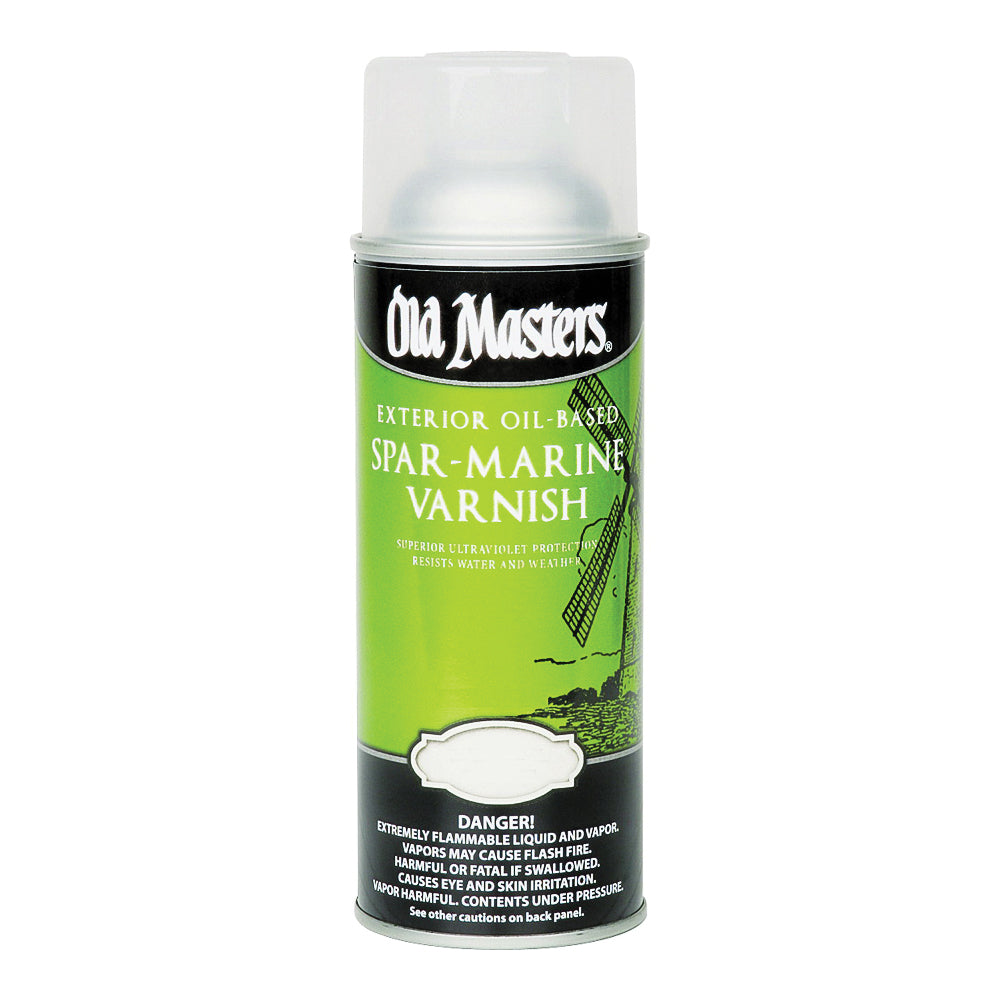 Old Masters 92310 Spar Marine Varnish, Satin, Liquid, 13 oz, Aerosol Can