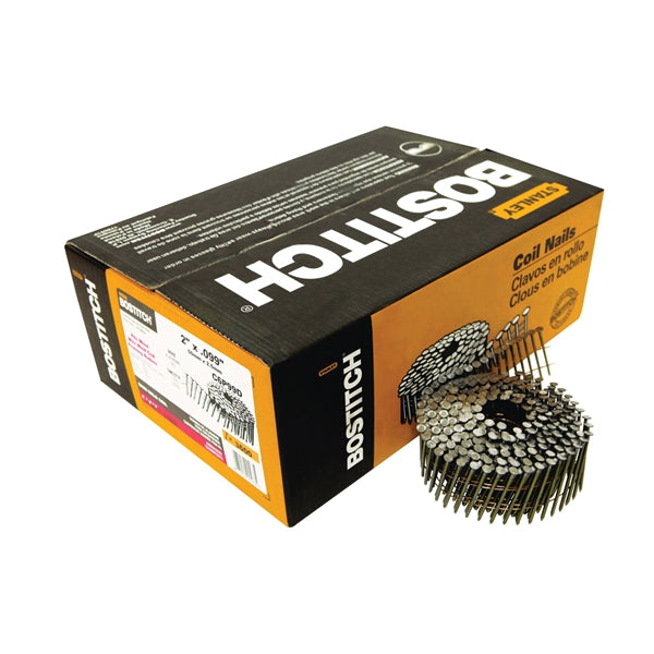 Bostitch C6P99D Framing Nail, 2 in L, Steel, Ring Shank