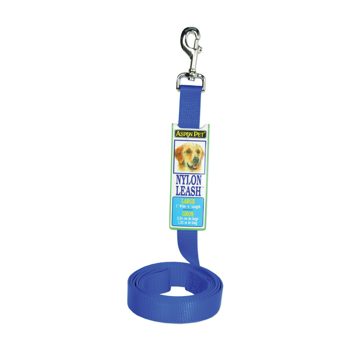 PETMATE 20008 Pet Leash, 4 in L, 1 in W, Nylon Line, Blue