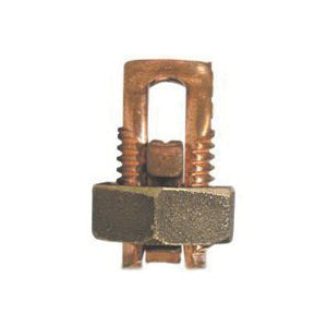 nVent ERICO ESB4 Split Bolt Connector, #8 to 4 Wire, Silicone Bronze Alloy, Bronze