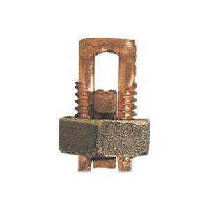 nVent ERICO ESB2 Split Bolt Connector, #6 to #2 Wire, Silicone Bronze Alloy, Bronze