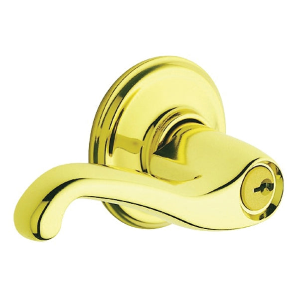 Schlage Flair Series F170FLA605LH Dummy Lever, Zinc, Brass