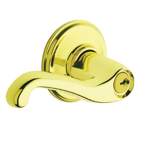 Schlage Flair Series F170FLA605RH Dummy Lever, Zinc, Brass