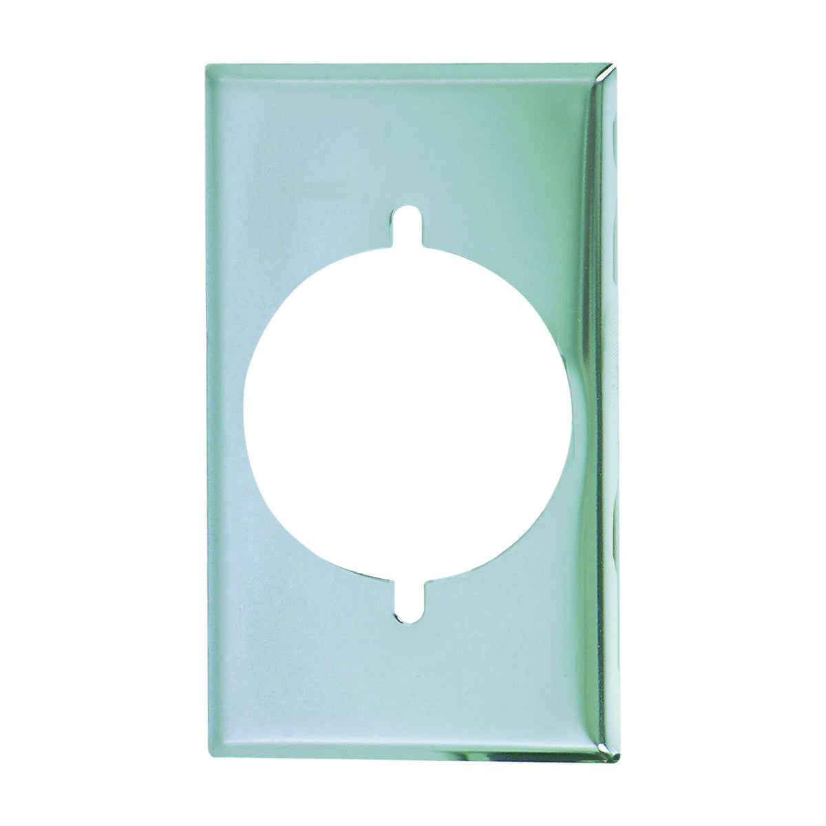 Eaton Wiring Devices 39CH-BOX Power Outlet Wallplate, 4-1/2 in L, 2-3/4 in W, 1 -Gang, Chrome, Ivory/White, Chrome