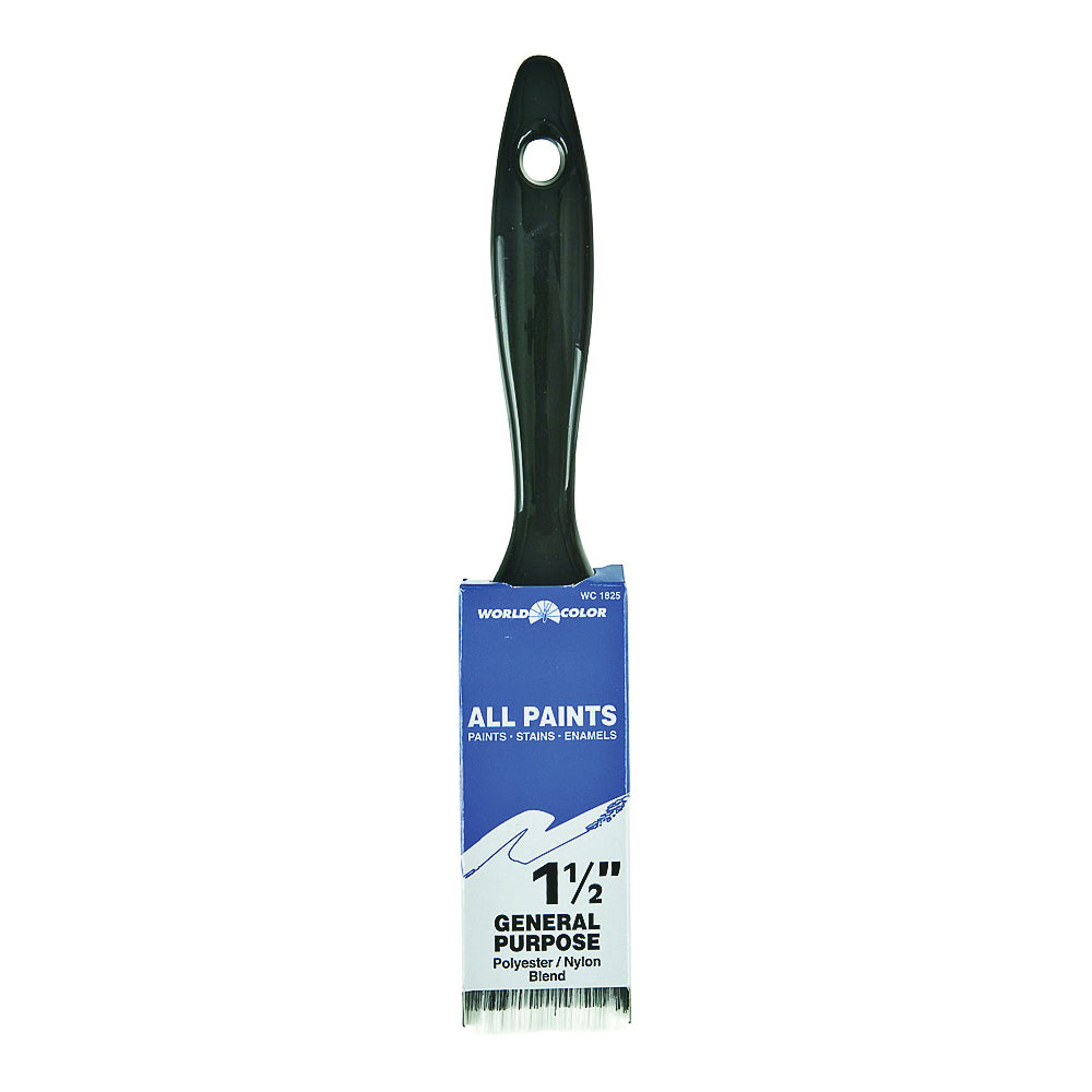 Linzer 1825-1.5 Paint Brush, 1-1/2 in W, 2-1/4 in L Bristle, Nylon/Polyester Bristle, Varnish Handle