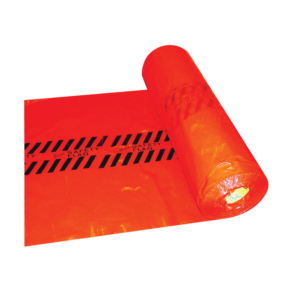 Warp's RSF Safety Flag Roll, 18 in L, 18 in W, Red, Plastic