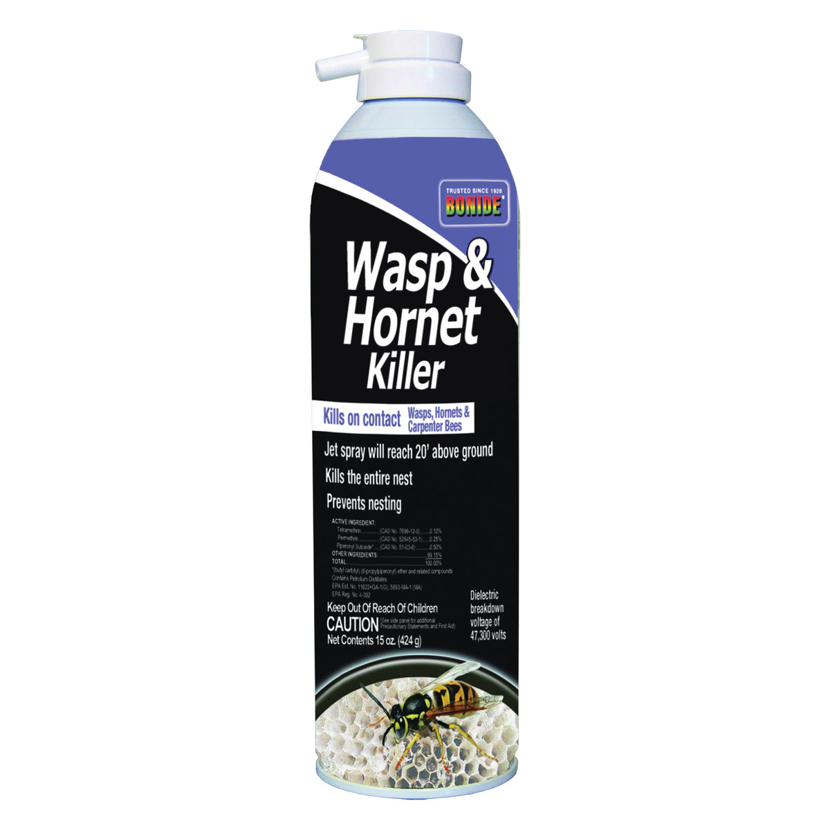 Bonide 631 Wasp and Hornet Killer, Liquid, Spray Application, 15 oz Aerosol Can