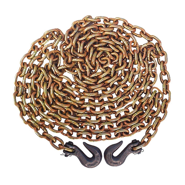 ANCRA 45881-10-20 Transport Chain Assembly with Clevis Hook, 5/16 in, 20 ft L, 4700 lb Working Load, 70 Grade