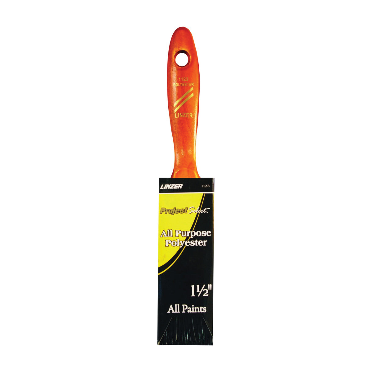Linzer WC 1123-1.5 Paint Brush, 1-1/2 in W, 2-1/4 in L Bristle, Beaver Tail Handle