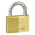 Master Lock 150D Padlock, Keyed Different Key, 9/32 in Dia Shackle, Steel Shackle, Solid Brass Body, 2 in W Body