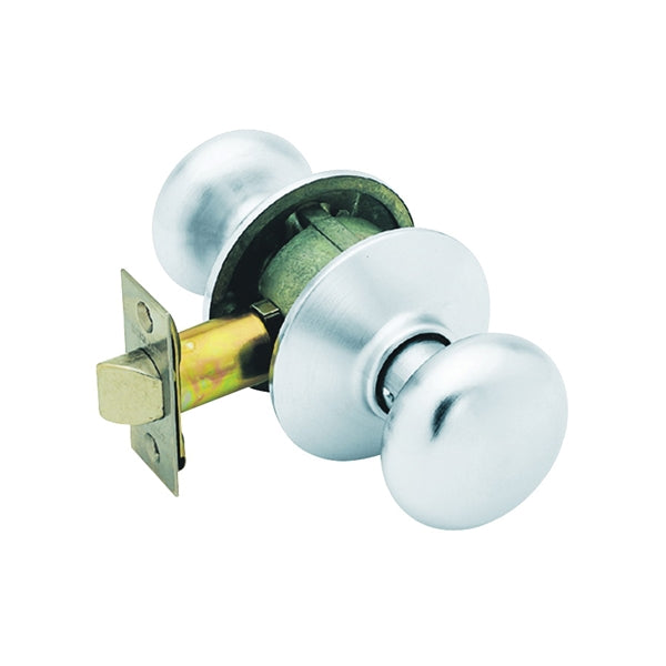 Schlage Plymouth Series F10 PLY 626 Passage Door Knob, Metal, Satin Chrome