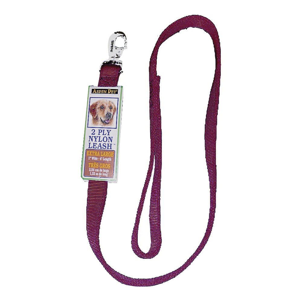 PETMATE 20046 Pet Leash, 6 in L, 1 in W, Nylon Line, Red