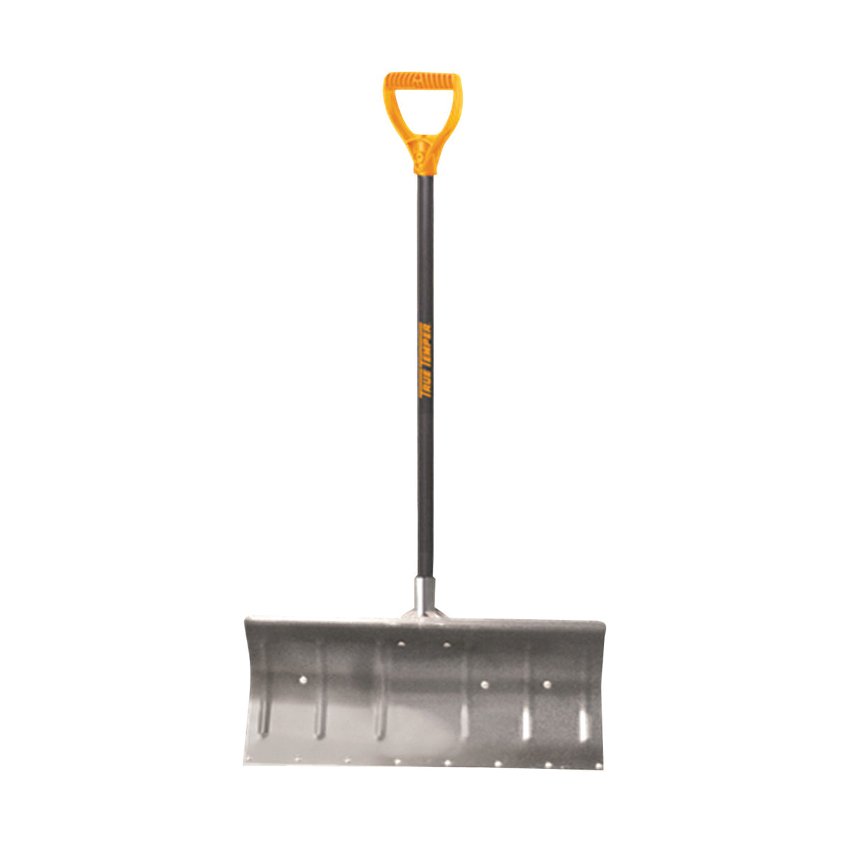TRUE TEMPER 1640000 Snow Pusher, 24 in W Blade, Aluminum Blade, Wood Handle, D-Shaped Handle, 48 in L Handle