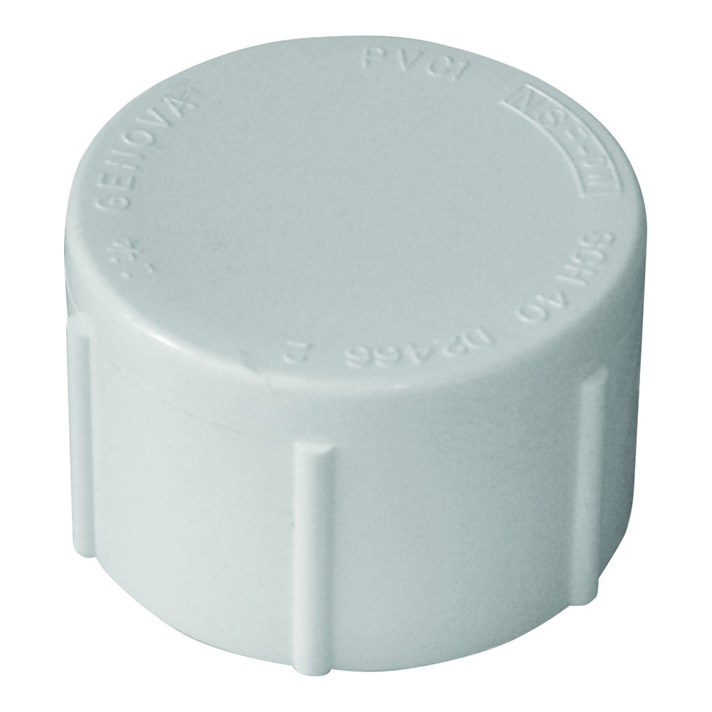 GENOVA 300 Series 30161 Pipe Cap, 1-1/2 in, FIP, White, SCH 40 Schedule
